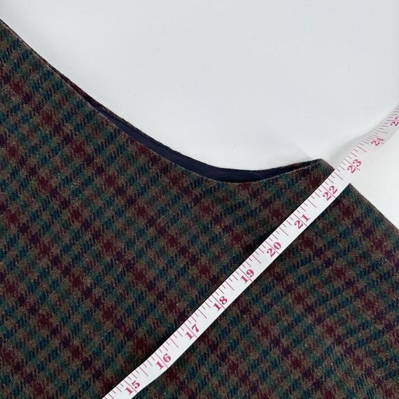 Vintage Sag Harbor Wool Blend Jumper‎ Women’s Size 16 Brown Green Tweed Pockets - Picture 8 of 9